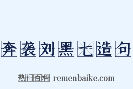 奔袭刘黑七造句是什么意思的图片